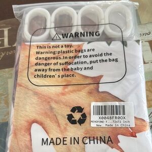 Leaf Print Shower Curtain